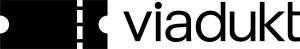 Viadukt logo. A black ticket icon with the word 'Viadukt' to the right.